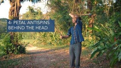 4-petal antispins behind the head – Body tracing vs antispins